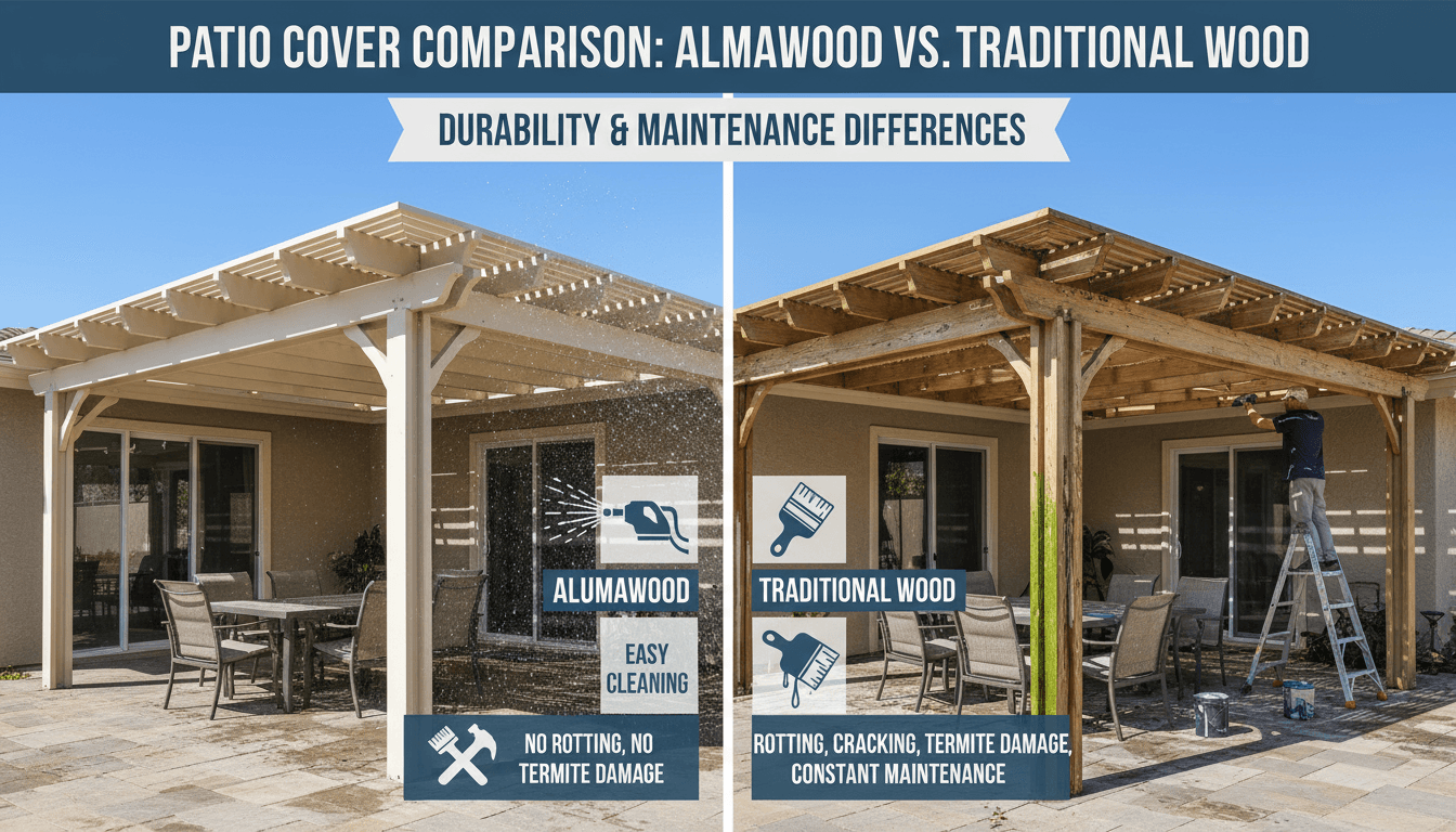 Comparison of Alumawood and traditional wood